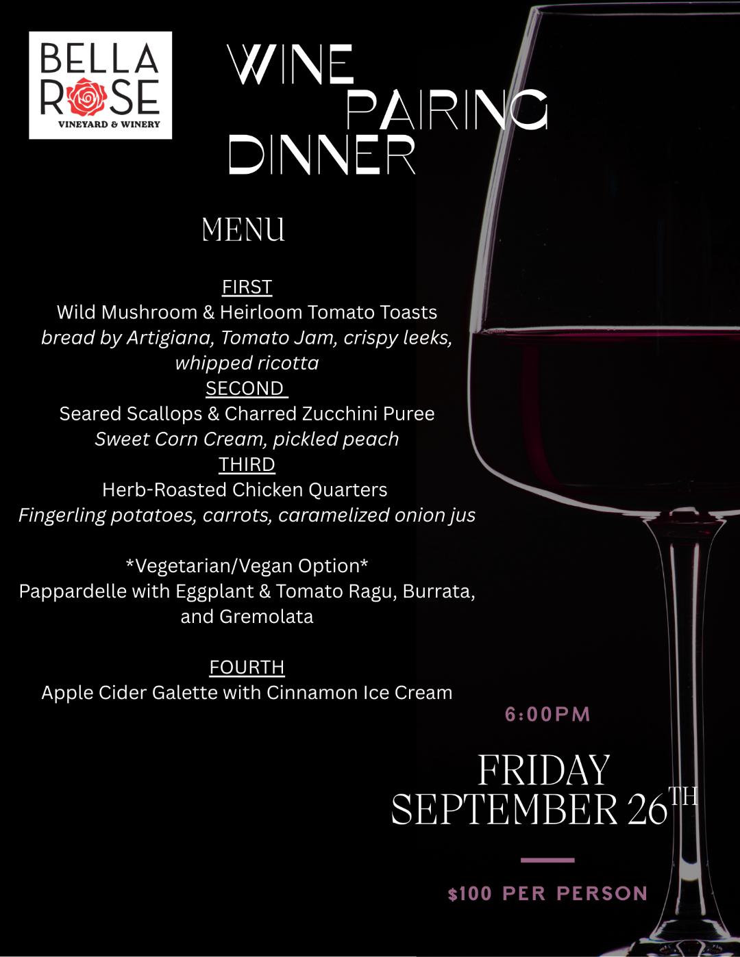 Wine Pairing Dinner
